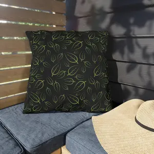 Green Leaves Outdoor Pillows, Patio Pillow