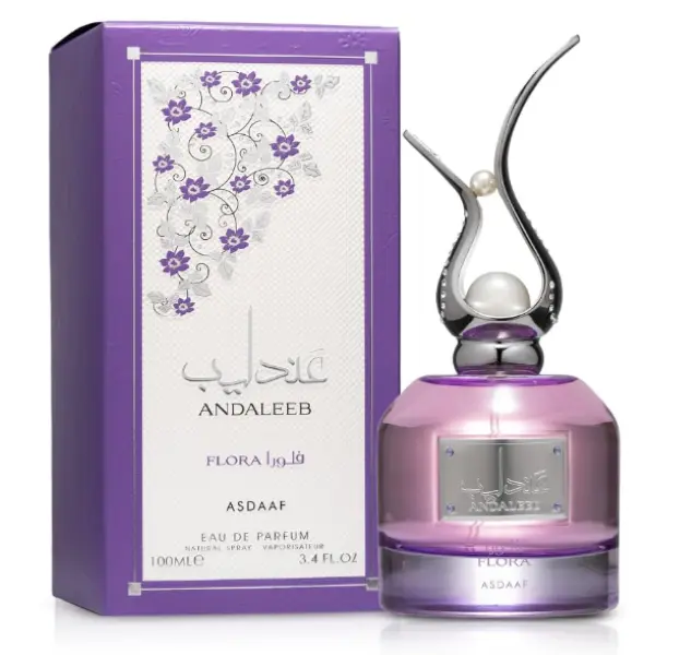 Lattafa Asdaaf Andaleeb Flora Eau de Parfum Spray for Women 3.4oz Arabian Fragrance High Quality Fragrance Floral Sweet Perfume Aromatic Fragrance women's perfume perfumes para mujeres