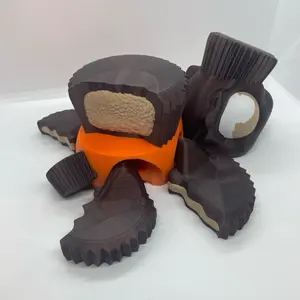 Peanut butter chocolate cup turtle, 3d printed, fidget toy
