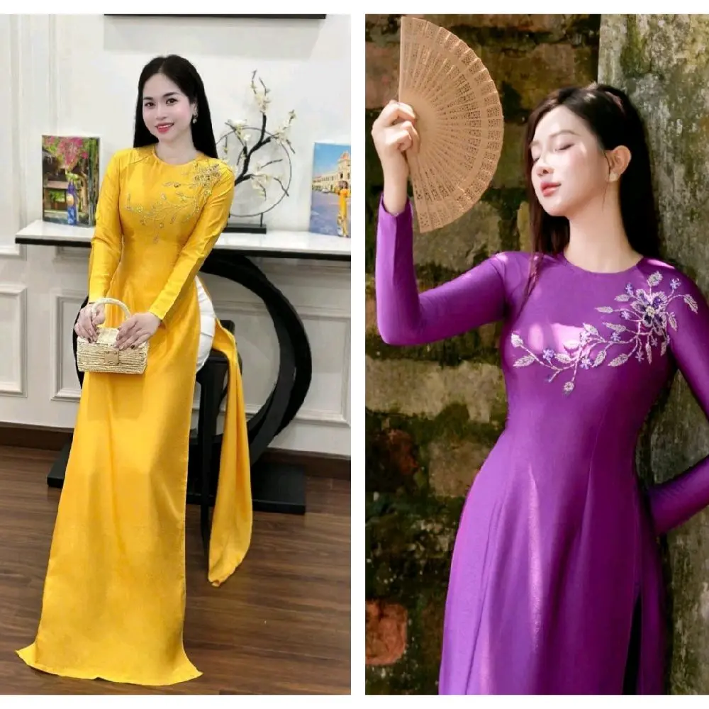 Áo Dài Cách Tân M2 ( Vietnamese Size ) / Women Ao Dai / Girl Ao Dai / Áo Dài Tết / Luna Ao Dai