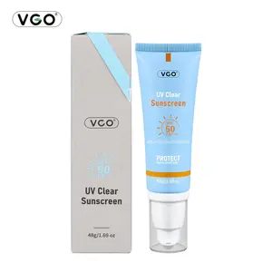 VGO Buy 1 and get 1 free Moisturizing Facial Cream Sunscreen Face & VC Serum Sunscreen SPF 50/PA+++ 48g UV Protection Lightweight Moisture