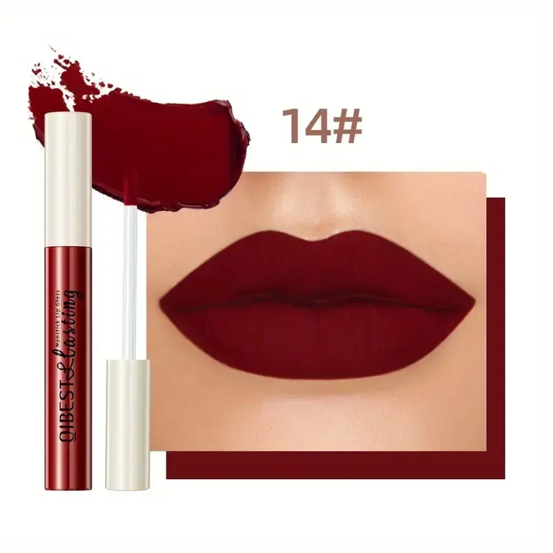 Matte Velvet Liquid Lip Gloss, Matte Lip Glaze, Long Lasting Lipgloss, Non-Sticky, Long-Lasting, Full Coverage, Various Colors, Suitable for All Skin Types, Daily Use