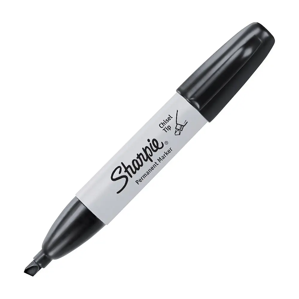 Sharpie Permanent Marker, Chisel Tip, Black, 1 Count