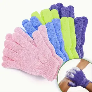 8 Piece Colorful Exfoliating Gloves Set, Exfoliating Mitt, Bath Towel & Massage Glove Combo, Essential Back Care, Relaxing Baths, Must-Have Spa Accessories