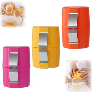 Egg Shell Opener - 3 Piece Lightweight Portable Egg Cracker Tool, Stainless Steel Construction, Compact Design for Easy Use, Dishwasher Safe