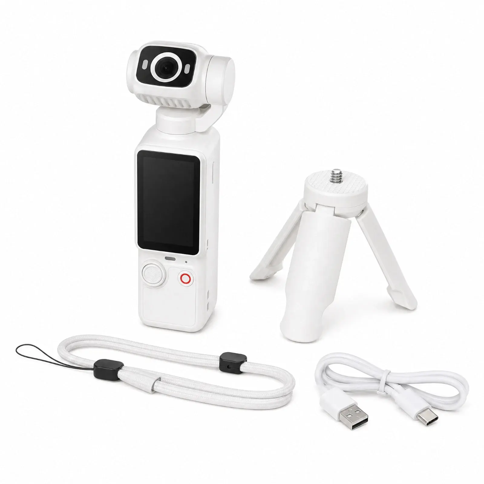 Mini Action Vlog Camera with 180° Rotating Lens, 128GB TF Card Supported Pocket Action Camera