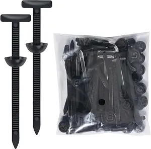 100 count Nylon Universal  Tie Buckle Self-Locking Design with Pin & Button, UV Resistant  Tie Buckles Tool for  Daily Fixing
