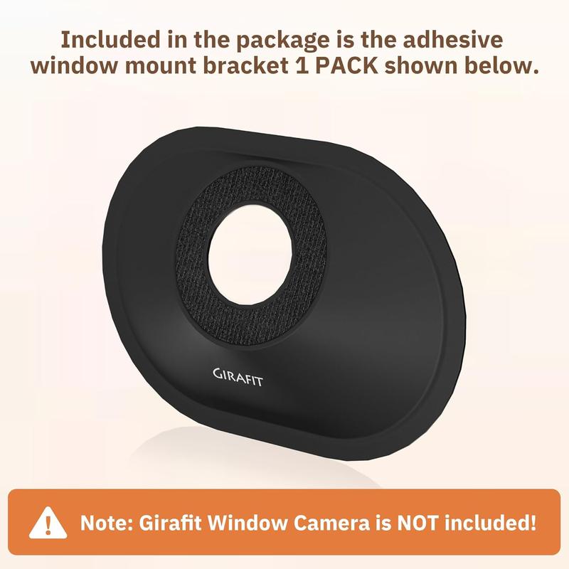 Window Mount for Girafit Window Camera W150,W550s, Adjustable Angle Tilt, No Screws, No Reflections, Self-Adhesive, Damage-Free Installation for Outdoor Monitoring, Windows/Door Bracket Holder