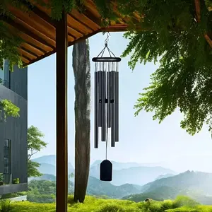 26.77 Inch Outdoor Wind Chime, Durable Metal, 6 Tuning Tubes, Calming Sound, Decorative Garden Decor, Perfect Gift for Special People