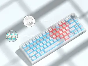 WOMIER Q61 v2 65% Wireless Gaming Keyboard with QMK Creamy Mechanical Design for Gamers Customizable & Compact Setup