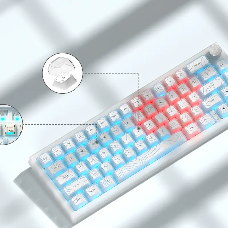 WOMIER Q61 v2 65% Cordless Creamy Mechanical Gaming Keyboard - QMK Design, Custom Setup, Space-Saving Compact, Distinctive Typing Feel, PC Gaming Use, FPS Support, Gift Ideas for Gamers