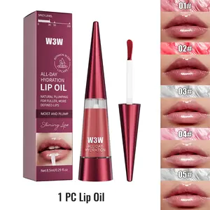 Lip Oil Plumper, All-Day Moisture Lip Oil, Clear Lip Oil Plumper, Transparent Hydrating Lip Essence, Natural Plumping Lip Treatment Serum with Long-Lasting Hydration Lock, High Shine Glassy Finish, Smooth Soft Lips, Daily Lip Care for Women, Cosmetic
