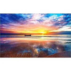 Evening Sunset Boat Diamond Painting