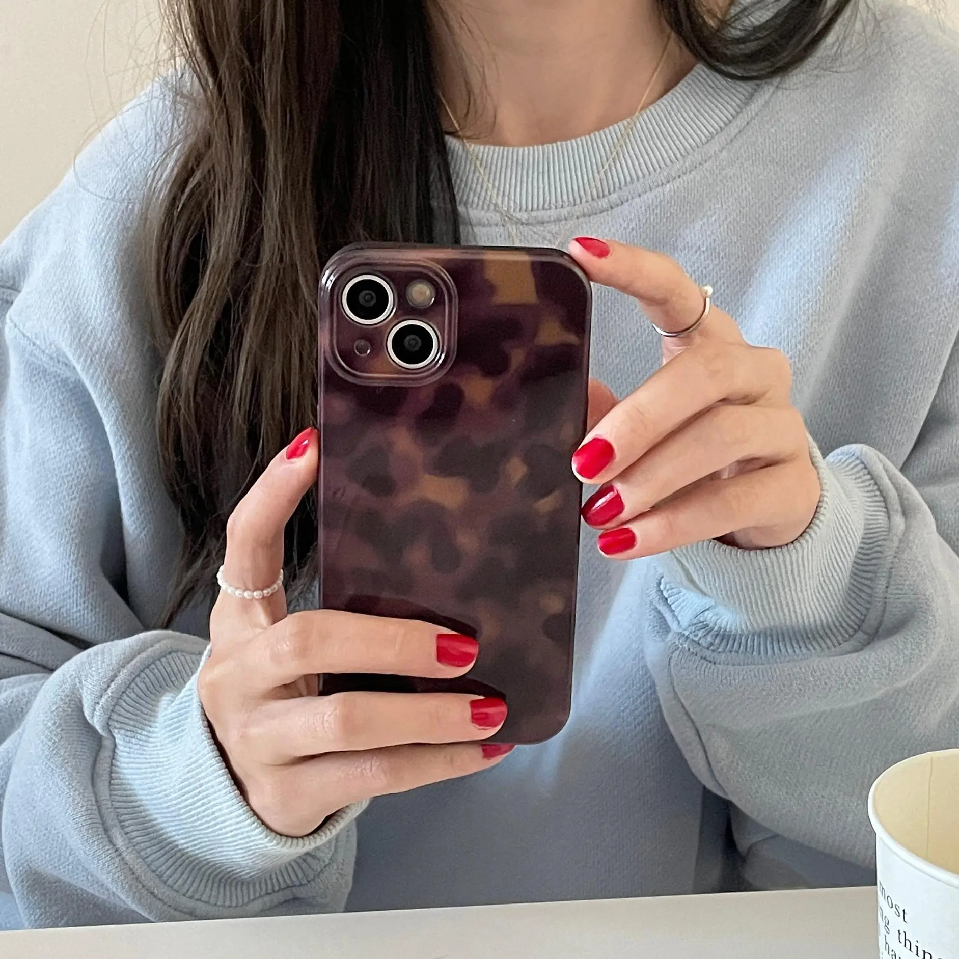Vintage Copper Rust-Color Amber Phone Case Compatible with Apple iPhone 17 Pro Max/Air/16 Pro Max/15 Pro/14 Pro Max/13 Pro/12