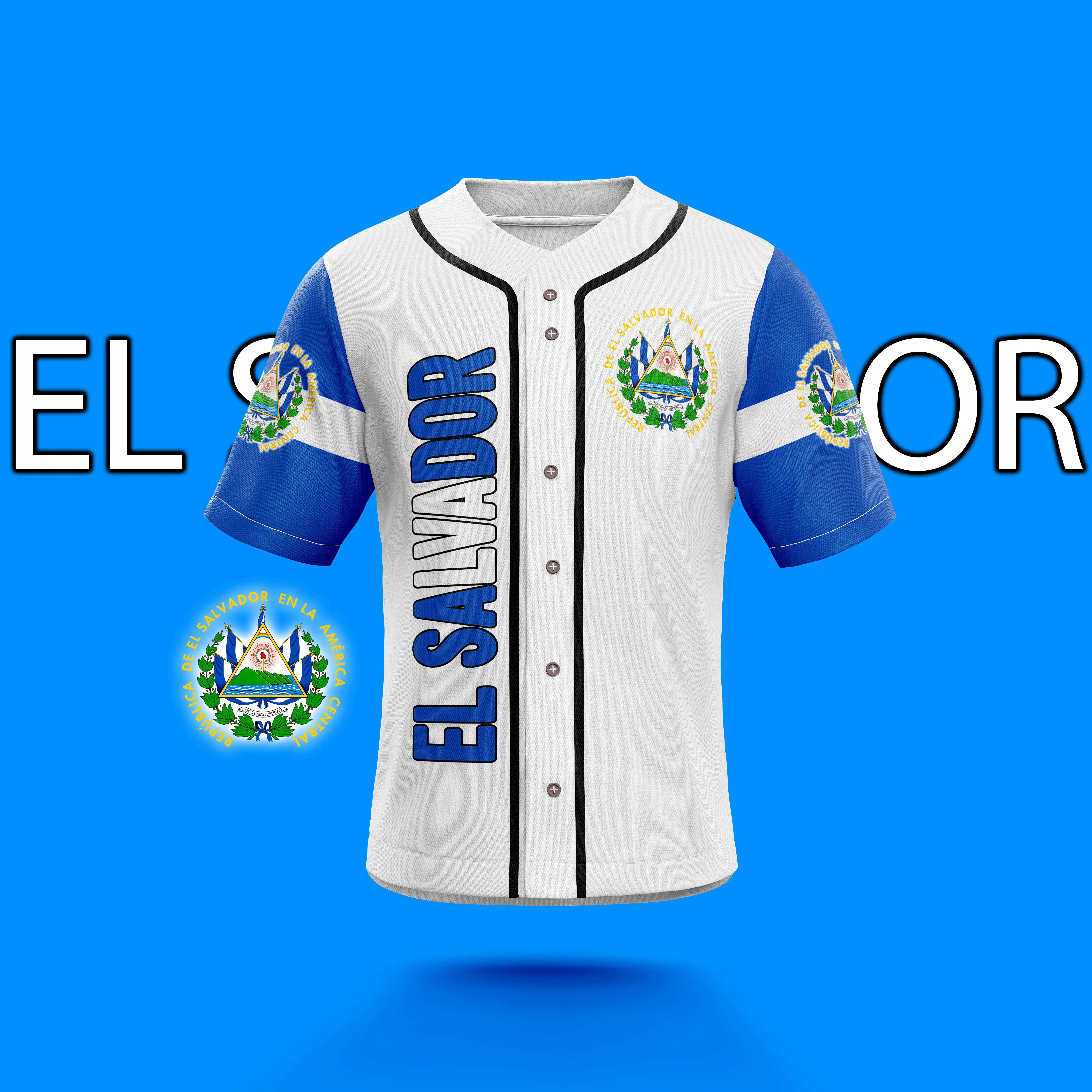 El Salvador Baseball Jersey, Street Wear, Unisex