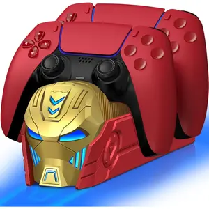 BEBONCOOL PS5 Controller Charger Station for PlayStation 5 Dualsense Controllers: Fast PS5 Dual Controller Stand Charger Dock-LED PS5 Controller Charging Station Accessories for PlayStation 5 Storage (Yellow)