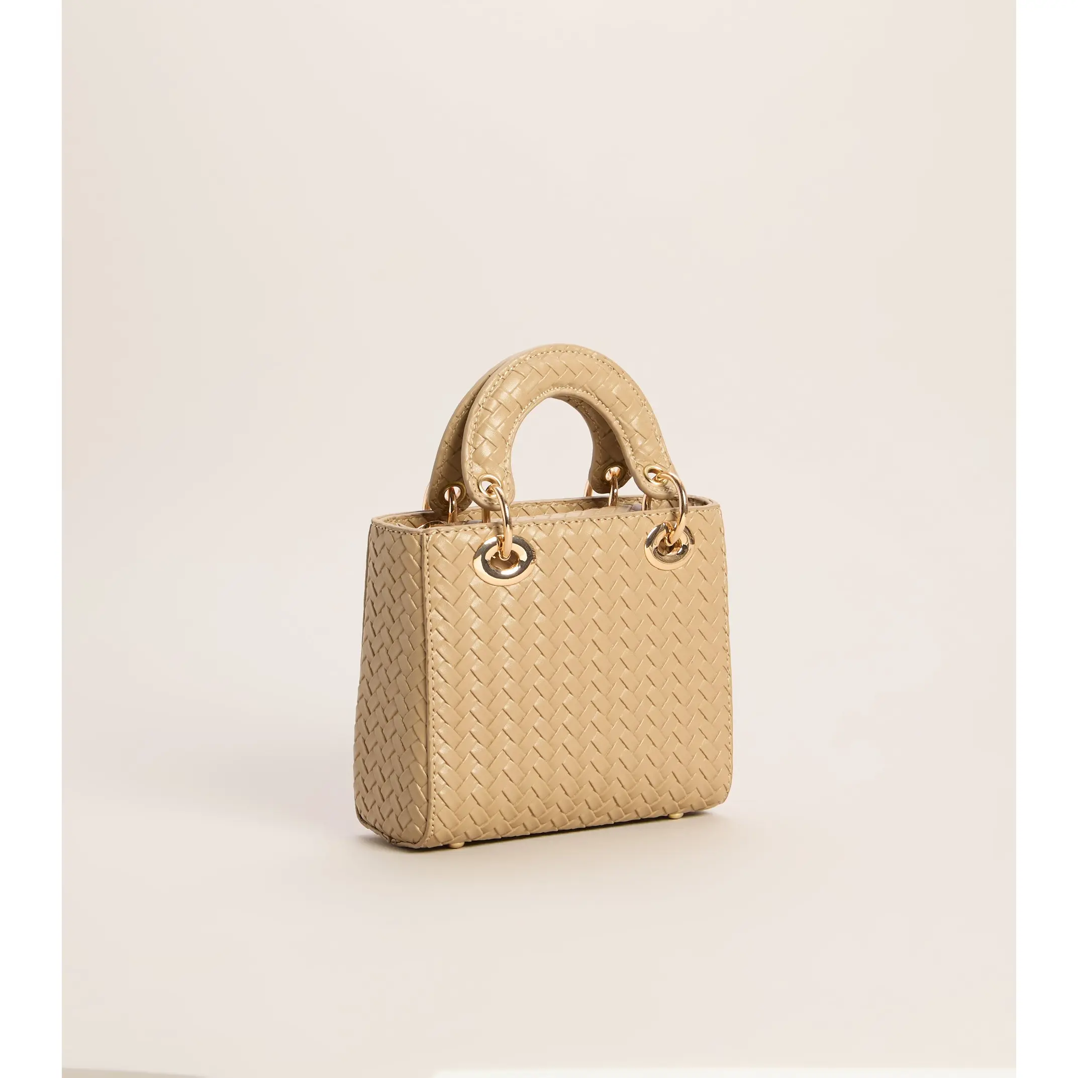 Woven Into Plans Mini Top Handle Bag