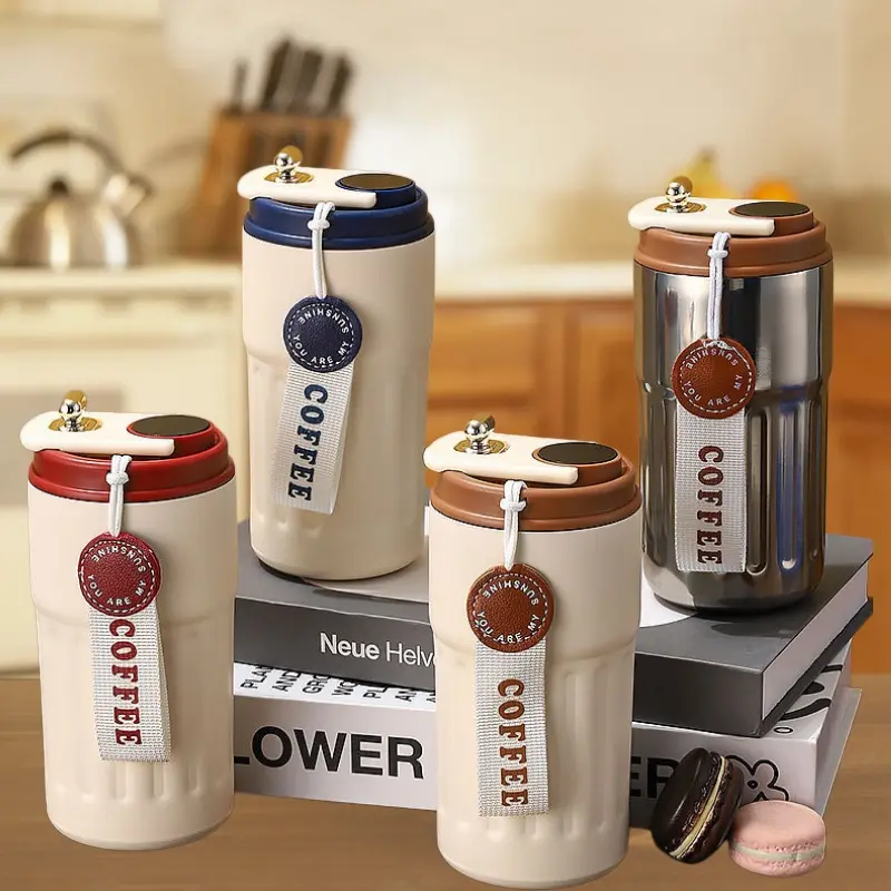 316 Stainless Steel Travel Mug with LED Temperature Display 450ml Portable Insulated Tumbler for Hot Cold Beverages Camping School Travel-MM1