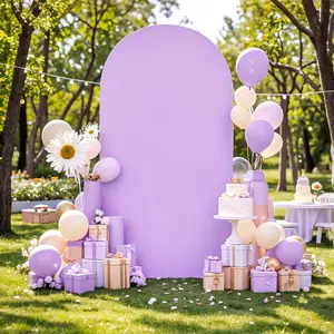 Elastic Wedding Arch Backdrop Cover, Multiple Colors Available, Ideal for Weddings Birthdays Parties Ceremonies, Fabric Background Only