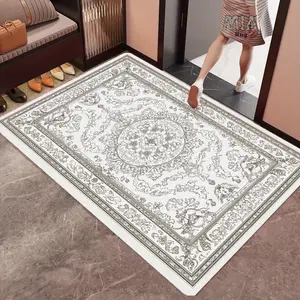 [Vintage Sponge Mat] 1pc Vintage Soft Non-Slip Sponge Floor Mat |   Entrance Mat, Machine Washable Doormat, Hallway Mat, Bathroom Carpet, Kitchen Floor Mat, Bedroom, Living Room Indoor Decorative Carpet