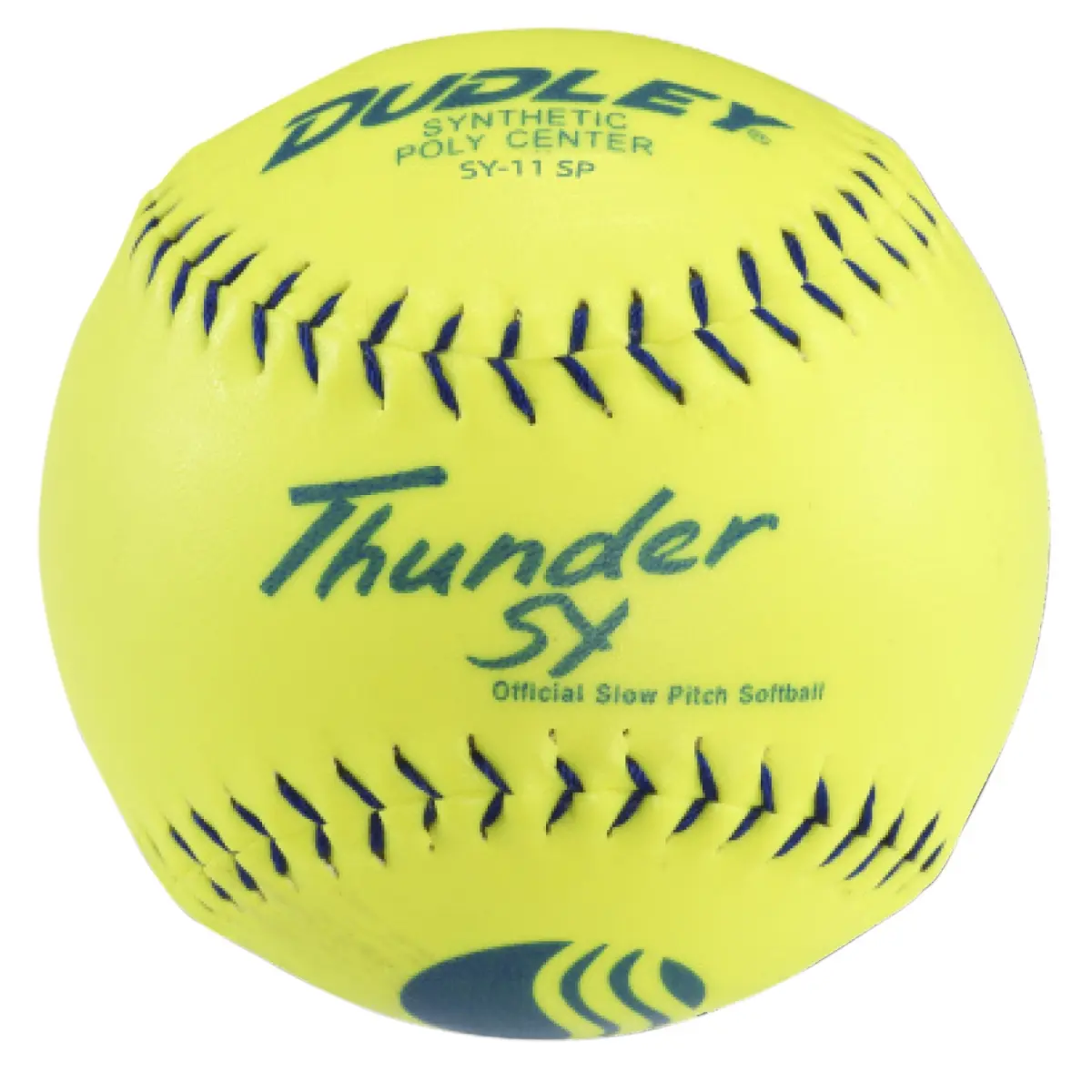 Dudley Thunder SY Classic Official Slow Pitch Softball, USSSA Approved, Yellow Synthetic Cover, COR .44/400 lbs Max Comp