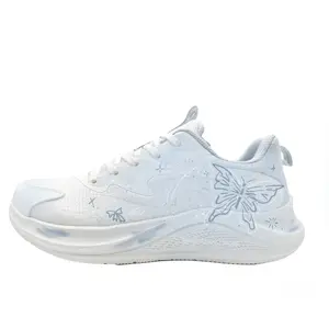 Anta Misty Blue Butterfly Walking Shoes for Women – Lightweight, Cushioned, Elevated, Spring/Summer Casual Sneakers Verifiable, with credentials and supporting global authentication