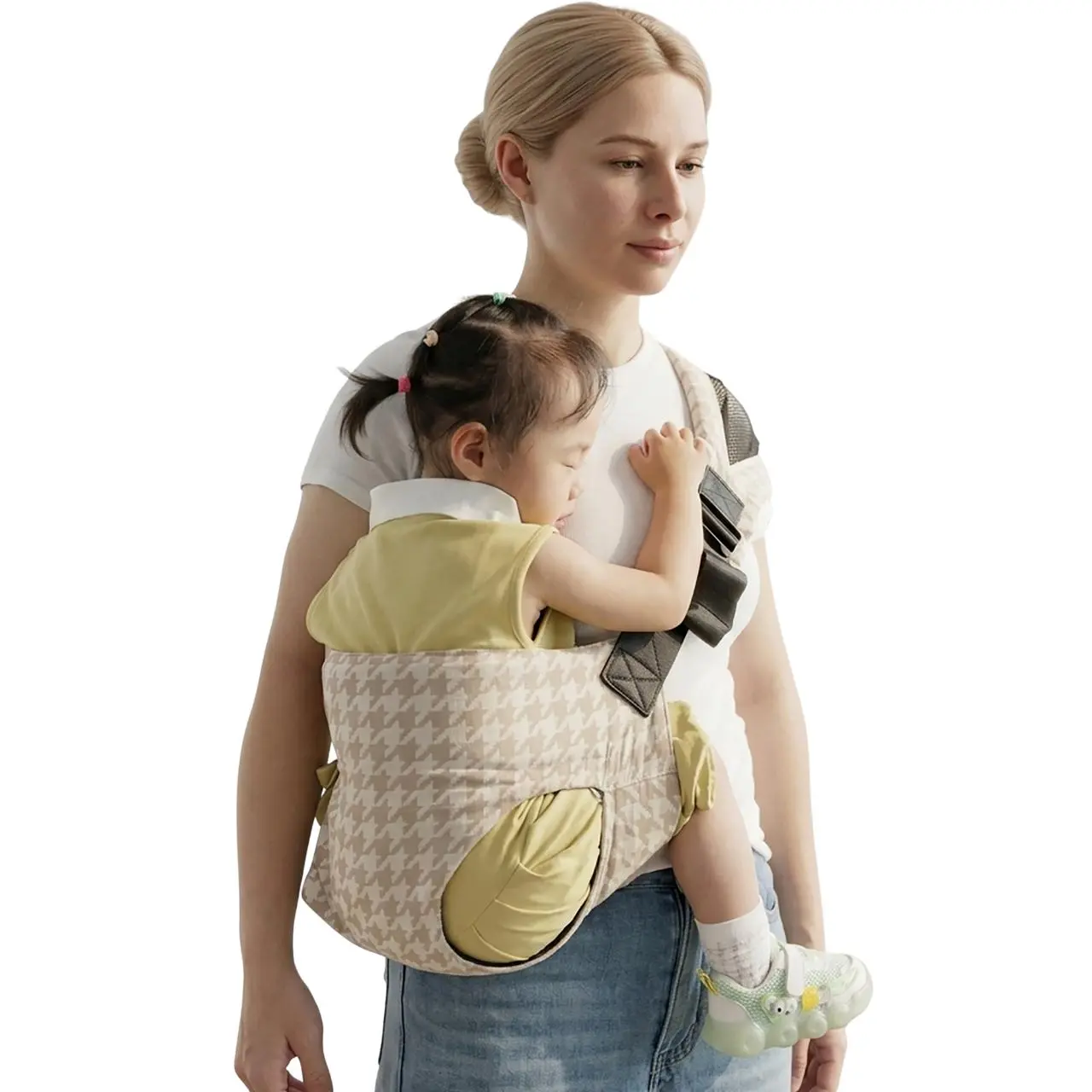 2026 LUJIFO New Summer Breathable Cutout Baby Sling Carrier, Lightweight Side Carry Toddler Carrier, Ventilated Hole Cushion for Extra Support & Pressure Relief