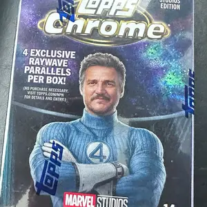 Topps Chrome 2025 Marvel Studios Edition Blaster Box with 4 Exclusive Raywave Parallels per Box