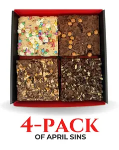 April Sins of the Month – Gourmet Brownie Variety 4-Pack | Limited Edition Assorted Flavors