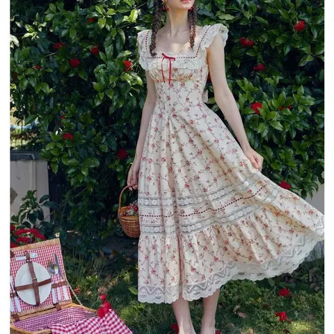 Red Garnet Corset Dress, Bohemian Summer Lady Dresses for Women SwimWeek