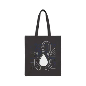 Eco-Friendly Tote Bag, Reusable Canvas Grocery Bag, Save the Earth Shopping Tote, Sustainable Market Bag, Environmental Friendly Shoulder
