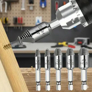 Professional Screw Extractor Kit: Industrial-Grade Stripped Bolt Remover, Durable Anti-Slip Tools for Emergency Repair. High-Efficiency Broken Screw Extractor Set with Multi-Size Hex Shank Drill Bits.