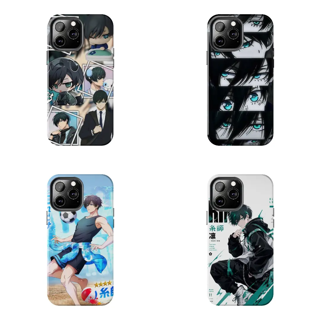 Rin Itoshi Blue Lock Anime Soft TPU Phone Case for iPhone 7-17 Pro Max & Samsung Galaxy S21-S26 Ultra Shockproof Protective Cover