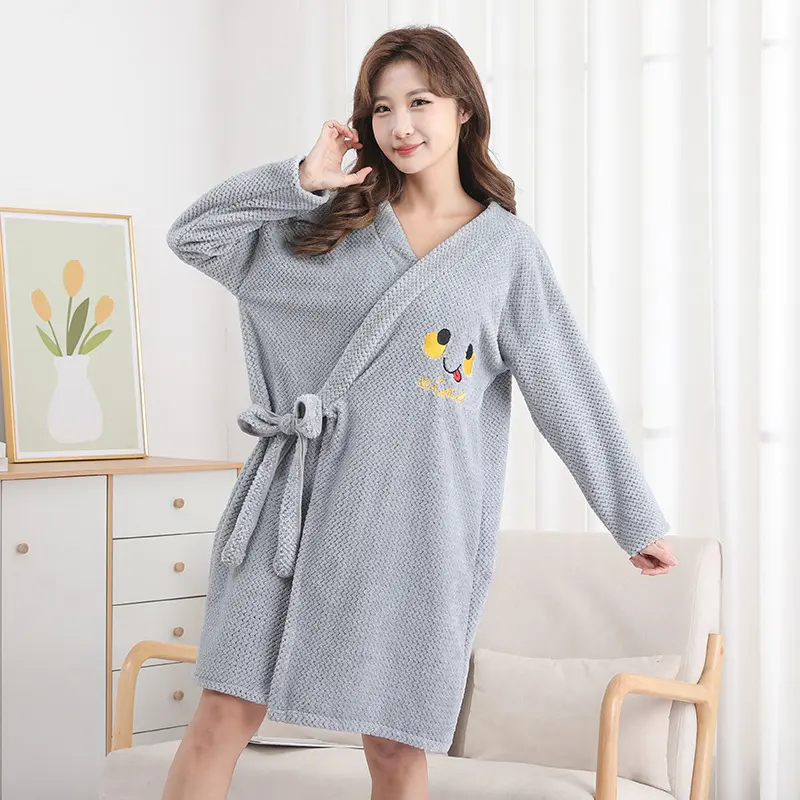 Smiling long sleeved gray