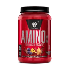 BSN Amino-X Endurance & Recovery 70 Servings Fruit Punch Flavor Zero Sugar Caffeine Free BCAAs L-Alanine Taurine L-Citrulline Fitness Supplement