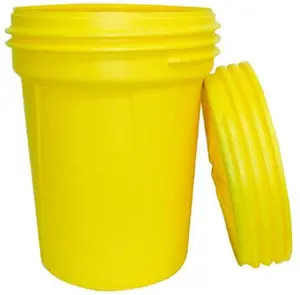 Eagle Manufacturing 30 Gallon Closure Capacity, Screw On Closure, Yellow Lab Pack 5 Gallon Container, Polyethylene, 396 Lb. Capacity, UN 1H2/X120/S, UN 1H2/Y180/S Listing 1600SL
