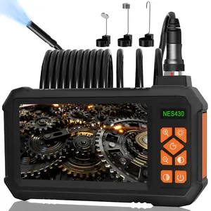 Hot 8mm HD Industrial Endoscope with 4.3-inch IPS Screen - Digital Borescope Snake Camera Featuring 8 LED Lights, 16.5FT Semi-Rigid Cable - Ideal for Auto Repair, Plumbing, and Home Inspection-2024