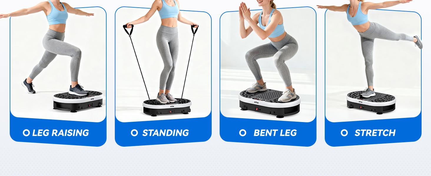 Slim Vibration Plate Exercise Machine, Compact Home Gym Exercise Machine  120 RPM, 5 Programs, SummerVibes Fitness Trainer, the Vibration Plate, Vibration Plates