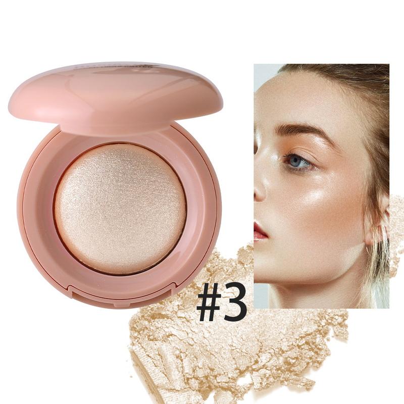 Face Glow Highlighter Palette with Shimmer Finish, Long Wear Brightening Powder for Natural Day and Evening Makeup
