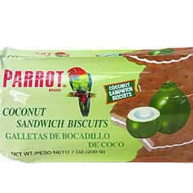 Parrot Coconut Cream Crackers - Crunchy, Bite-Sized Snacks with Coconut, Versatile for Daily Snacking & Party Use, Suitable for All Ages
