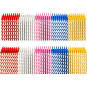 - Birthday Candle - 144 Count Mix Color Birthday Candles for Cake, Cake Candle for Birthday, Party Small Candles...