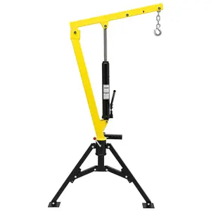 Hydraulic Pickup Truck Crane, 1000 lbs Capacity, Hitch Mounted Lifting Crane, 360° Swivel, 3 Adjustable Loads (500/750/1000 lbs), Heavy Duty Truck Bed Hoist for Construction, Industry, Farm, Garage