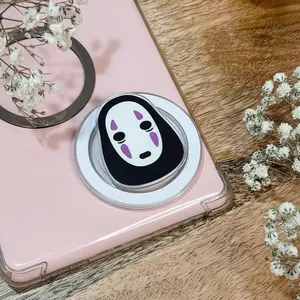 Kawaii Anime Mask Grip Holder - Magnetic Pop Socket & Kickstand - Cute Cartoon Spirit Accessory
