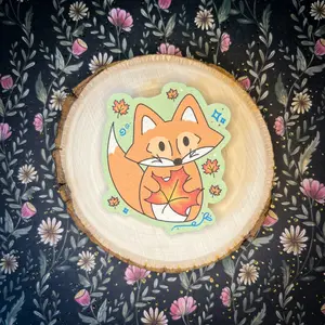 Maple the Fox Sticker: Maple Leaf