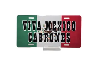 Car Plate Decorativa Viva Mexico Cabrones, Personalized Novelty car Plate, Personalized Car License Plate Viva Mexico
