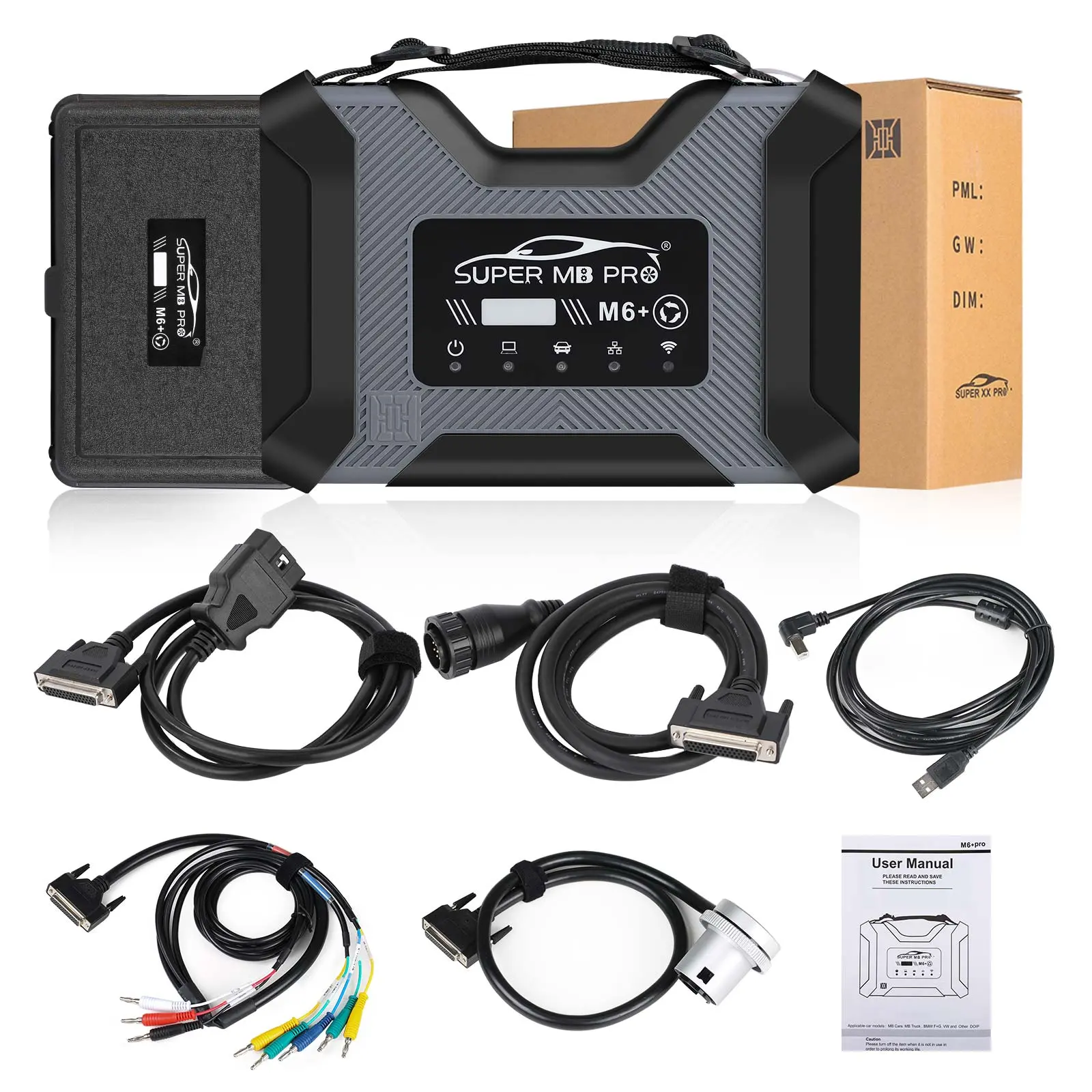 New SUPER MB PRO M6+ PRO Diagnostic Tool Full Package Compatible with Original Mercedes-Benz Software