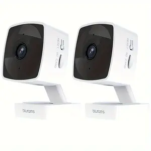 2024 2 Pack Blurams 5GHz Indoor Security Camera System - 2K Pet Monitoring, AI Motion Detection, 2-Way Talk, IR Night Vision, Dual-Band Wi-Fi, USB Powered, Phone App Control, Non-Waterproof, 1296p Video Resolution