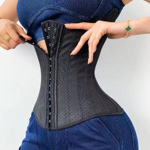 sporty women's adjustable hook & eye closure waist trainer, solid color tummy control waist cincher for yoga gym, sporty waist slimmer for women, shapewear, abdominal belt