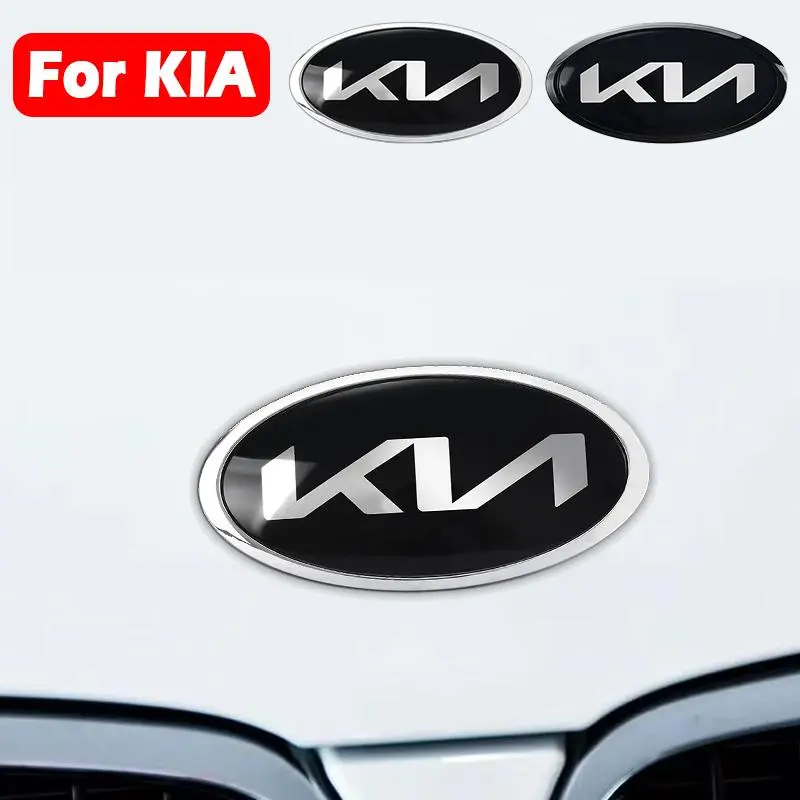 For KIA Sportage Ceed Sorento Cerato Optima Picanto Rio Soul Car Accessories Car Front Hood Emblem Rear Trunk Badge Sticker