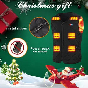 Rrtizan 2025 Unisex Heated Vest - Three-Level Temp Control, Heating Sheets, 10000mAh Battery, Ideal for Winter Sports, Skiing, Hunting, Daily Commute, Valentine's Day, Father's Day, Christmas Gift - Lightweight Heated Jacket(NO power bank)